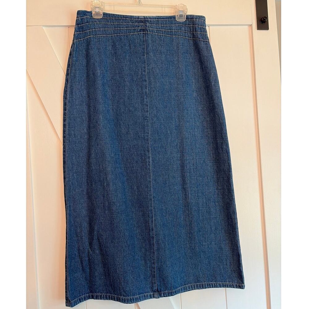 Emma James Denim Maxi Skirt Womens 12 NWT 100% Cotton Modest Western Blue - Picture 13 of 13